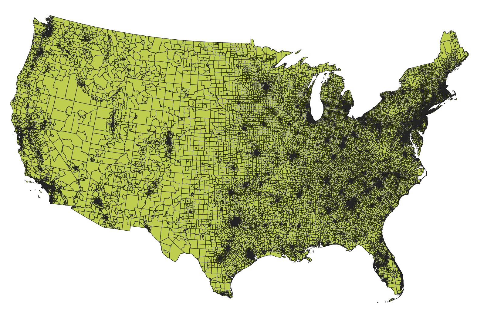 Downloading National Block Group and Tract data using tidycensus